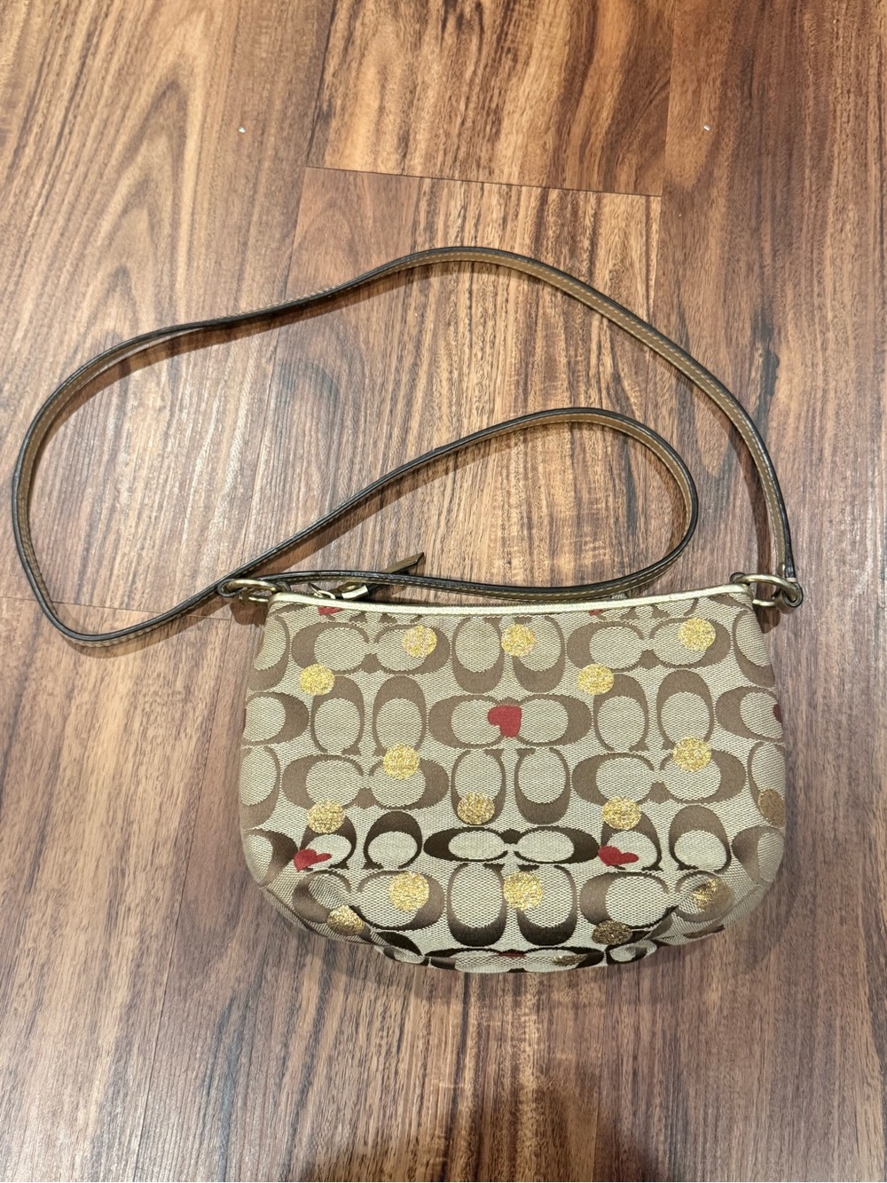 Coach Poppy Secret Admirer Laura Heart Crossbody Purse